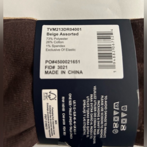 New Tommy Hilfiger 4 Pair Dress Crew Socks Men's One Size Beige Assorted Preppy - Picture 9 of 16